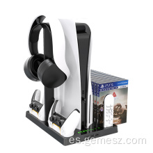 Soporte vertical con soporte para auriculares para PS5